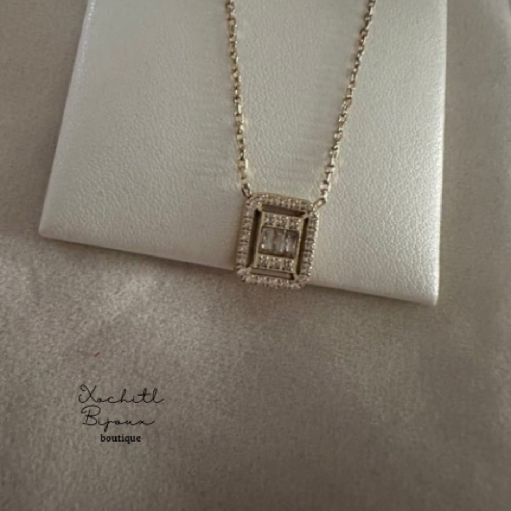 18k Gold plated Cz Necklace